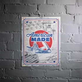 Affiche « 250e anniversaire – Fabriqué aux États-Unis »