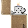 Armor® en laiton antique, motif flamme