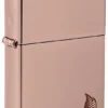 Armor® finition polie brillante, motif flamme en or rose