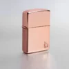 Armor® finition polie brillante, motif flamme en or rose