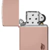 Armor® finition polie brillante, motif flamme en or rose