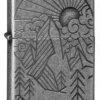 Armor® Motif de montagne argent antique