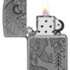 Armor® Motif de montagne argent antique