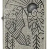 Armor® Motif de montagne argent antique