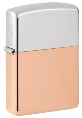 Briquet à boîtier bimétallique – Couvercle en Sterling Silver