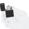 Classic Noir mat avec logo zippo