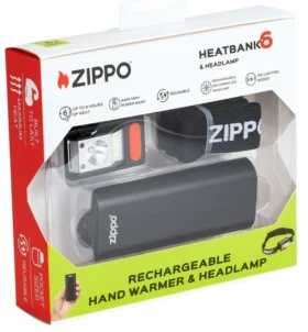 Coffret cadeau HeatBank® 6 comprenant 6 Chauffe-mains rechargeables et une lampe frontale