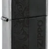 Emblème en cuir noir – Motif zippo Emblème en cuir noir – Motif zippo