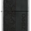 Emblème en cuir noir – Motif zippo Emblème en cuir noir – Motif zippo
