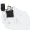 Emblème en cuir noir – Motif zippo Emblème en cuir noir – Motif zippo