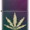 Feuille de cannabis irisée