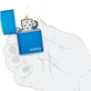 Logo Zippo bleu classic hautement poli
