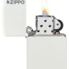 Logo Zippo Classic blanc mat