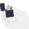 Logo Zippo Classic bleu marine mat