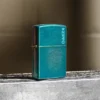 Logo Zippo Classic couleur bleu sarcelle « Candy Teal »