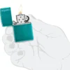 Logo Zippo Classic couleur bleu sarcelle « Candy Teal »