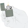 Logo Zippo Classic couleur sauge Logo Zippo Classic couleur sauge