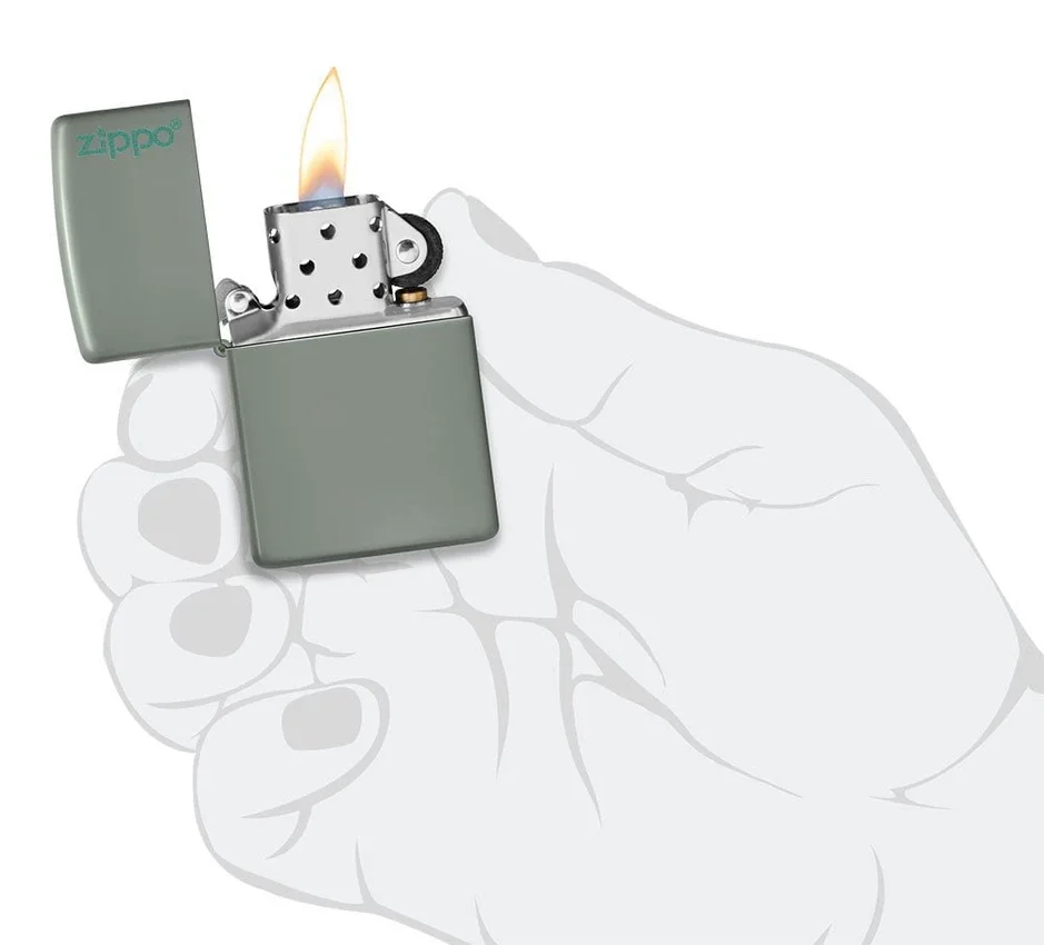 Logo Zippo Classic couleur sauge Logo Zippo Classic couleur sauge