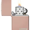 Logo Zippo Classic en or rose hautement poli
