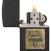 Logo Zippo doré « Black Crackle® »