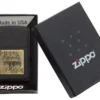 Logo Zippo doré « Black Crackle® »