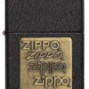 Logo Zippo doré « Black Crackle® »