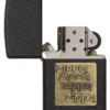Logo Zippo doré « Black Crackle® »