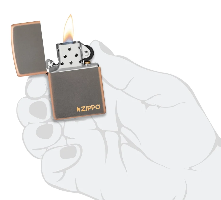 Logo Zippo en bronze rustique Logo Zippo en bronze rustique