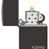 Logo Zippo noir Classic hautement poli