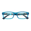 Lunettes de lecture à branches rayées – Bleu