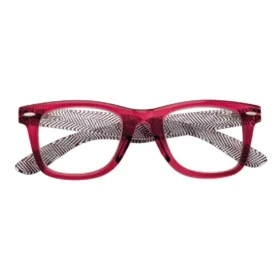 Lunettes de lecture à monture large et motif à chevrons