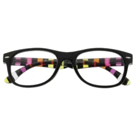Lunettes de lecture à monture large et rayée
