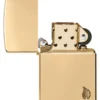 Modèle Armor® en High Polish Brass avec motif de flamme