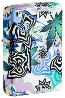 Motif abstrait représentant du cannabis