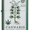 Motif cannabis vert hautement poli