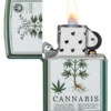 Motif cannabis vert hautement poli