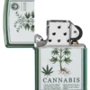 Motif cannabis vert hautement poli
