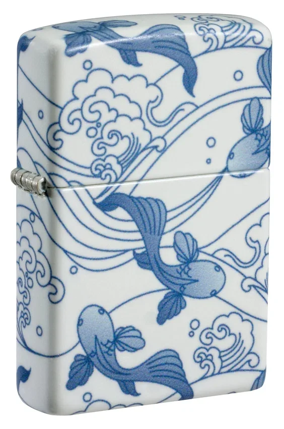 Motif « carpes koï » en porcelaine Motif « carpes koï » en porcelaine