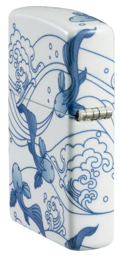 Motif « carpes koï » en porcelaine Motif « carpes koï » en porcelaine