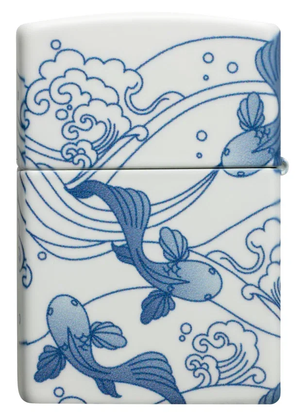 Motif « carpes koï » en porcelaine Motif « carpes koï » en porcelaine