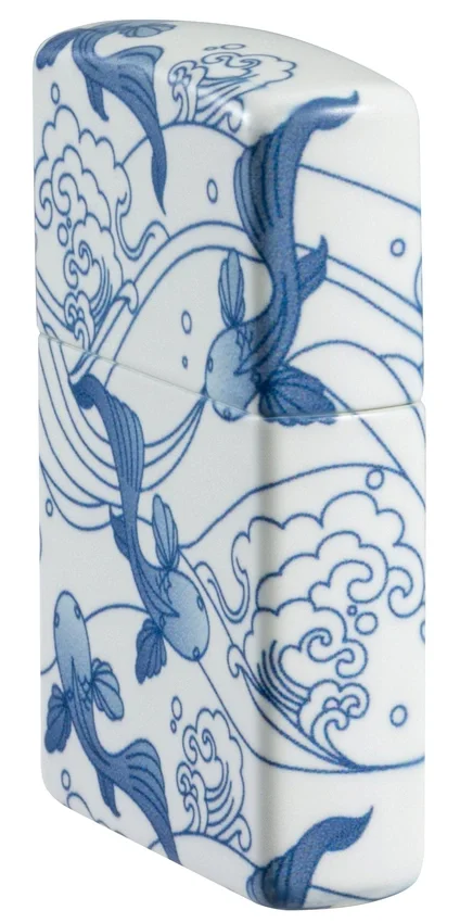 Motif « carpes koï » en porcelaine Motif « carpes koï » en porcelaine