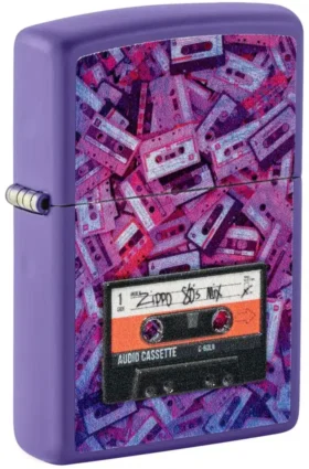 Motif « cassette audio » zippo