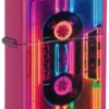 Motif « Cassette néon »