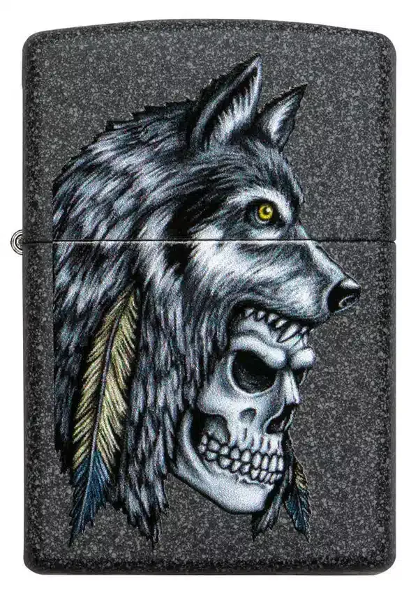 Motif « Crâne de loup et plume » Motif « Crâne de loup et plume »