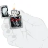 Motif crâne zippo
