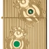 Motif de coléoptères sertis de pierres précieuses