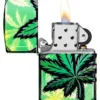 Motif de feuilles lumineuses