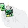 Motif de feuilles lumineuses