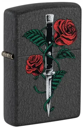 Motif de tatouage « Rose et poignard »