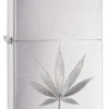 Motif « feuille de cannabis » chromé